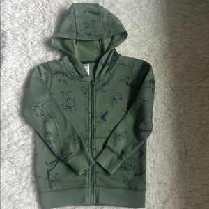 Worn twice! - Carter's Kids Green Zip-Up Dinasaur Hoodie Sweatshirt